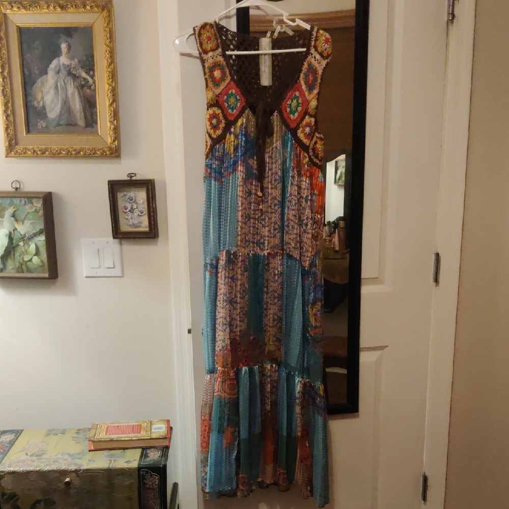 Aratta Colorful Patchwork Maxi Dress
